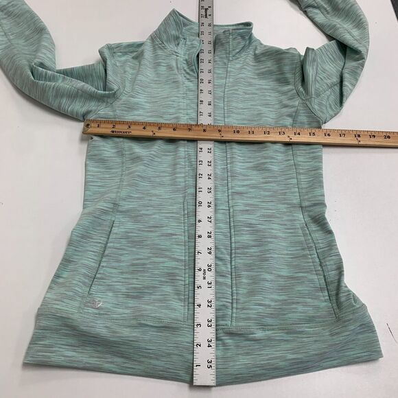 Straight Down Zip Up Jacket Womens S Small Sea Mist Pockets Collar Performance - Picture 6 of 12
